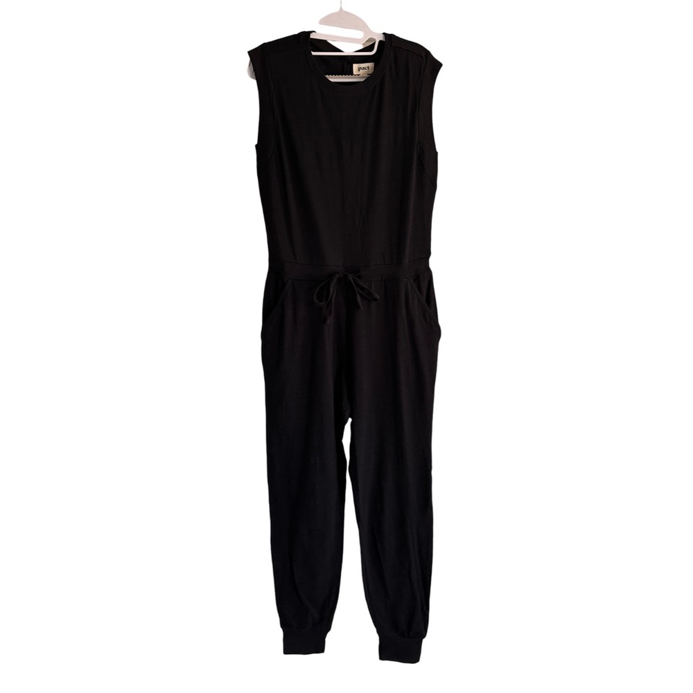Pact NWT Relaxed Slub Muscle Tee Jumpsuit Black Size M